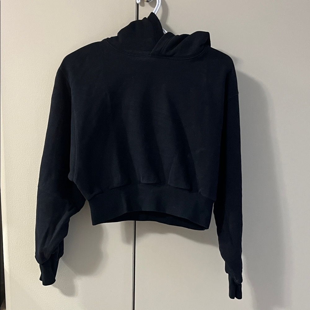 Aritzia Black Cropped Hoodie